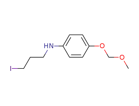 Molecular Structure of 838872-58-5 (Benzenamine, N-(3-iodopropyl)-4-(methoxymethoxy)-)