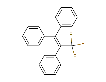 Molecular Structure of 36029-59-1 (Benzene, 1,1',1''-[1-(trifluoromethyl)-1-ethenyl-2-ylidene]tris-)