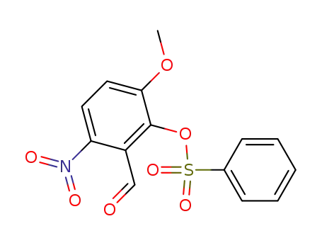 Molecular Structure of 2426-60-0 (Benzaldehyde, 3-methoxy-6-nitro-2-[(phenylsulfonyl)oxy]-)