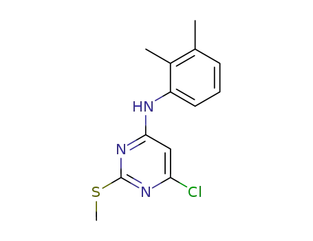 Molecular Structure of 86626-95-1 (4-Pyrimidinamine, 6-chloro-N-(2,3-dimethylphenyl)-2-(methylthio)-)