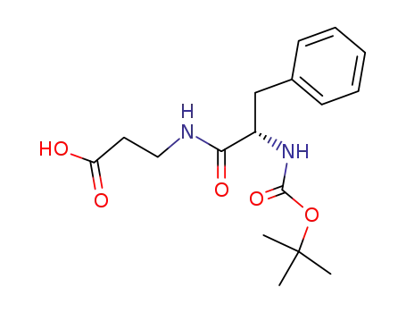 Molecular Structure of 118700-84-8 (b-Alanine, N-[N-[(1,1-dimethylethoxy)carbonyl]-L-phenylalanyl]-)
