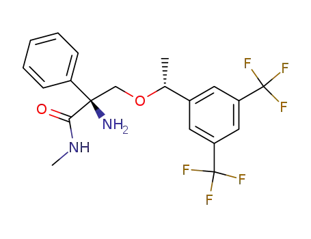 (S)-2-amino-3-[(R)-1-(3,5-bis(trifluoromethyl)phenyl)ethoxy]-N-methyl-2-phenylpropionamide