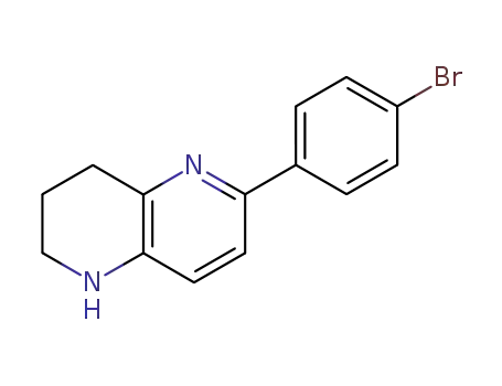 Molecular Structure of 791856-68-3 (6-(4-bromophenyl)-1,2,3,4-tetrahydro-1,5-naphthyridine)