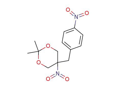 Molecular Structure of 104143-48-8 (1,3-Dioxane, 2,2-dimethyl-5-nitro-5-[(4-nitrophenyl)methyl]-)