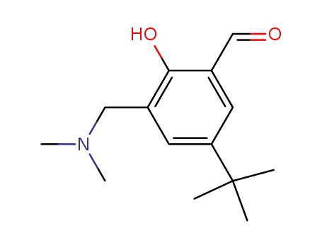 Molecular Structure of 478282-20-1 (5-tert-butyl-3-[(N,N-dimethylamino)methyl]-2-hydroxybenzaldehyde)