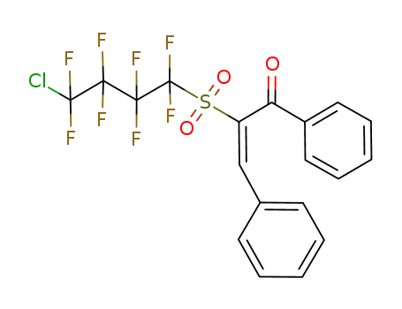 Molecular Structure of 905560-26-1 ((E)-2-(4-Chloro-1,1,2,2,3,3,4,4-octafluoro-butane-1-sulfonyl)-1,3-diphenyl-propenone)
