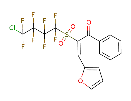 Molecular Structure of 905560-32-9 ((E)-2-(4-Chloro-1,1,2,2,3,3,4,4-octafluoro-butane-1-sulfonyl)-3-furan-2-yl-1-phenyl-propenone)