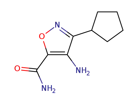Molecular Structure of 346407-67-8 (5-Isoxazolecarboxamide, 4-amino-3-cyclopentyl-)