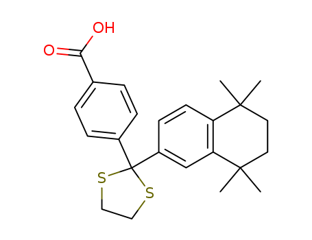 146670-37-3,4-[2-(5,5,8,8-tetramethyl-5,6,7,8-tetrahydronaphthalen-2-yl)-1,3-dithiolan-2-yl]benzoic acid,SR 11234