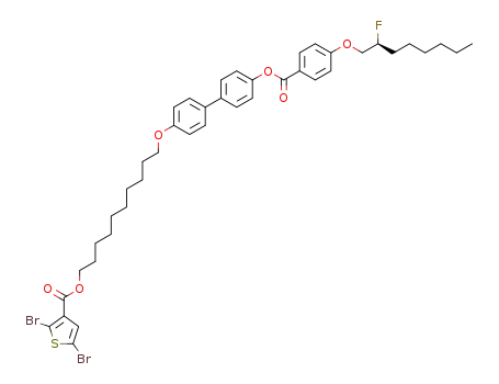 10-(4-(4'-(4''-[(S)-2-fluorooctyloxy]phenylcarbonyloxy))biphenoxy)decyl 2,5-dibromothiophene-3-carboxylate