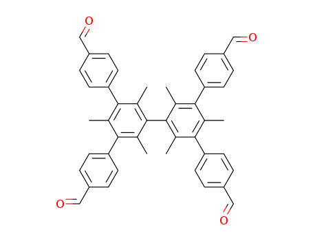 Molecular Structure of 868046-55-3 (3,3',5,5'-tetrakis(4-formylphenyl)bimesityl)