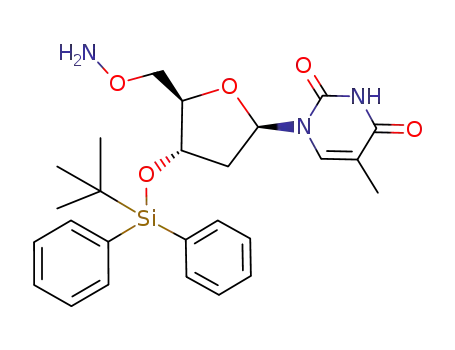 Molecular Structure of 140659-87-6 (Thymidine, 5'-O-amino-3'-O-[(1,1-dimethylethyl)diphenylsilyl]-)