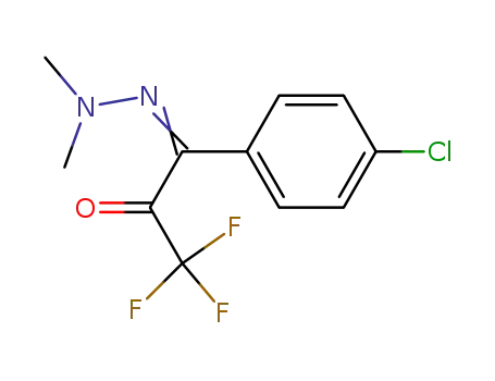 Molecular Structure of 111269-42-2 (1,2-Propanedione, 1-(4-chlorophenyl)-3,3,3-trifluoro-,
1-(dimethylhydrazone))