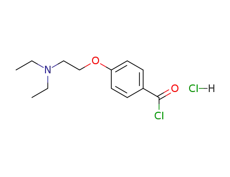 Molecular Structure of 59931-29-2 (Benzoyl chloride, 4-[2-(diethylamino)ethoxy]-, hydrochloride)