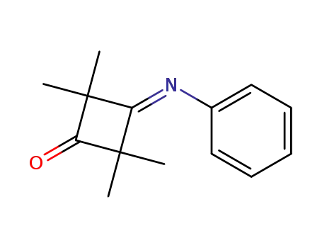 Molecular Structure of 1445-29-0 (2,2,4,4-tetramethyl-3-(phenylimino)cyclobutanone)