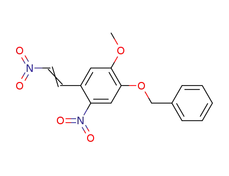 Molecular Structure of 2426-89-3 (4-(Benzyloxy)-5-methoxy-β,2-dinitrostyrene)