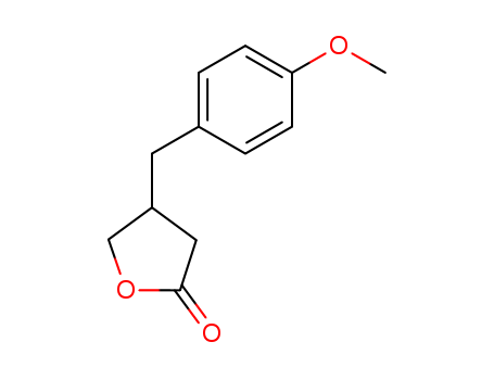 Molecular Structure of 118528-01-1 (2(3H)-Furanone, dihydro-4-[(4-methoxyphenyl)methyl]-)