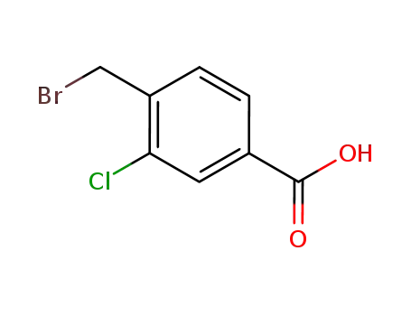 Molecular Structure of 467442-07-5 (4-BROMOMETHYL-3-CHLOROBENZOIC ACID)