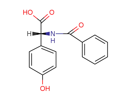 Molecular Structure of 37784-33-1 ((R)-2-benzamido-2-(4-hydroxyphenyl)acetic acid)