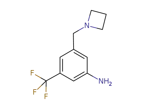 Molecular Structure of 709045-25-0 (Benzenamine, 3-(1-azetidinylmethyl)-5-(trifluoromethyl)-)