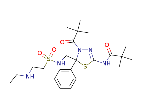 (-)-N-[4-(2,2-Dimethylpropanoyl)-5-[[2-(ethylamino)ethanesulfonamido]methyl]-5-phenyl-4,5-dihydro-1,3,4-thiadiazol-2-yl]-2,2-dimethylpropanamide