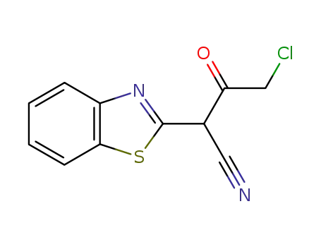 Molecular Structure of 160148-12-9 (2-(1,3-benzothiazol-2-yl)-4-chloro-3-oxobutanenitrile)