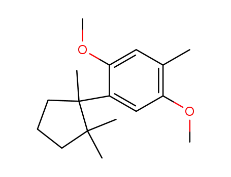 Molecular Structure of 243462-89-7 (Benzene, 1,4-dimethoxy-2-methyl-5-(1,2,2-trimethylcyclopentyl)-)