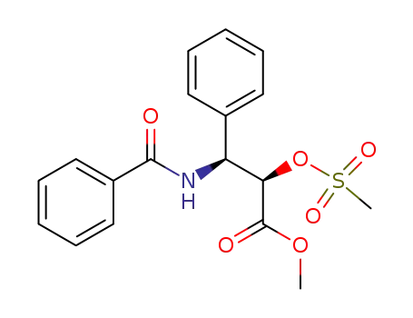 Molecular Structure of 274681-89-9 ((2R,3S)-3-benzoylamino-2-methanesulfonyloxy-3-phenylpropanoic acid methyl ester)