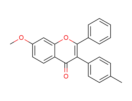 Molecular Structure of 59208-57-0 (4H-1-Benzopyran-4-one, 7-methoxy-3-(4-methylphenyl)-2-phenyl-)