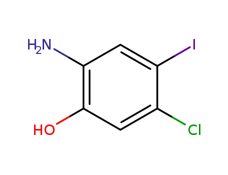 Molecular Structure of 1037298-24-0 (2-aMino-5-chloro-4-iodophenol)