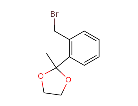 Molecular Structure of 150982-69-7 (1,3-Dioxolane, 2-[2-(bromomethyl)phenyl]-2-methyl-)