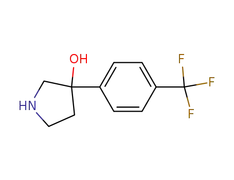 Molecular Structure of 1000198-74-2 (3-[4-(TRIFLUOROMETHYL)PHENYL]-3-PYRROLIDINOL)