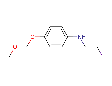 Molecular Structure of 838872-46-1 (Benzenamine, N-(2-iodoethyl)-4-(methoxymethoxy)-)