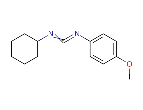Molecular Structure of 121577-74-0 (Benzenamine, N-(cyclohexylcarbonimidoyl)-4-methoxy-)