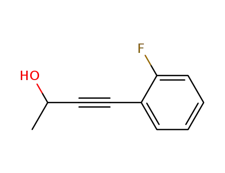 Molecular Structure of 893746-80-0 (4-(2-fluorophenyl)but-3-yn-2-ol)