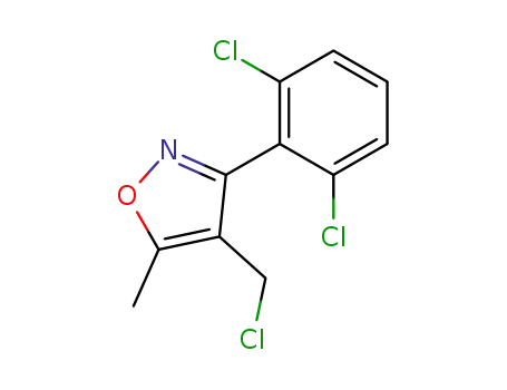 Molecular Structure of 303225-22-1 (4-(CHLOROMETHYL)-3-(2,6-DICHLOROPHENYL)-5-METHYLISOXAZOLE)