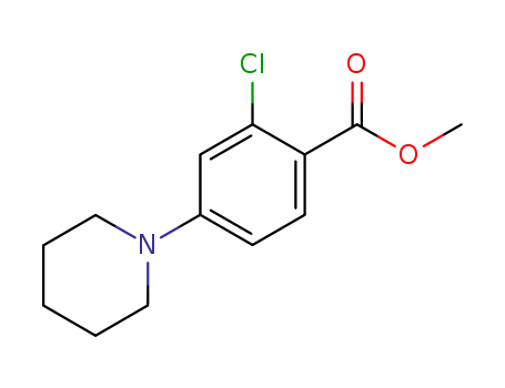 Molecular Structure of 313674-08-7 (methyl 2-chloro-4-piperidinobenzenecarboxylate)