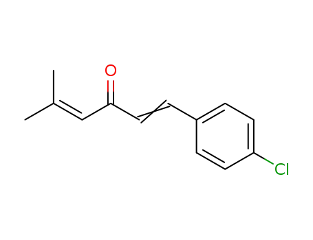 Molecular Structure of 77270-36-1 ((1E)-1-(4-chlorophenyl)-5-methyl-hexa-1,4-dien-3-one)