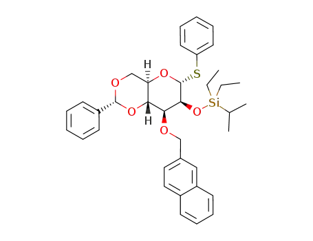 phenyl 4,6-benzylidene-2-O-(diethylisopropylsilyl)-3-O-(2-methylnaphthyl)-1-thio-α-D-mannopyranoside