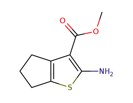 Molecular Structure of 184174-80-9 (2-AMINO-5,6-DIHYDRO-4H-CYCLOPENTA[B]THIOPHENE-3-CARBOXYLIC ACID METHYL ESTER)