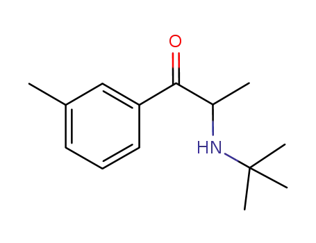 Molecular Structure of 1193779-18-8 (2-(N-tert-butylamino)-3'-methylpropiophenone)