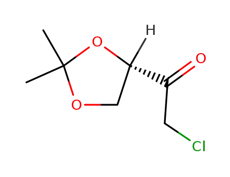 Molecular Structure of 90493-97-3 (Ethanone, 2-chloro-1-(2,2-dimethyl-1,3-dioxolan-4-yl)- (9CI))