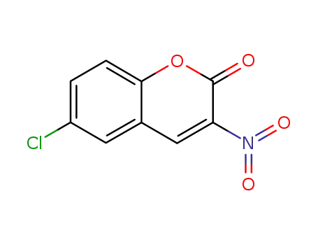 Molecular Structure of 88184-79-6 (2H-1-Benzopyran-2-one, 6-chloro-3-nitro-)