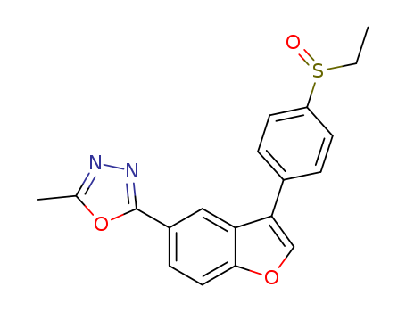 1,3,4-Oxadiazole, 2-[3-[4-(ethylsulfinyl)phenyl]-5-benzofuranyl]-5-Methyl-