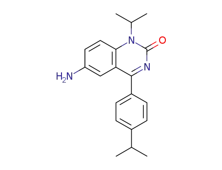 Molecular Structure of 478963-35-8 (6-Amino-1-isopropyl-4-(4-isopropylphenyl)-1H-quinazolin-2-one)