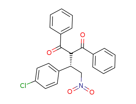 Molecular Structure of 1134099-96-9 ((S)-2-(1-(4-chlorophenyl)-2-nitroethyl)-1,3-diphenylpropane-1,3-dione)