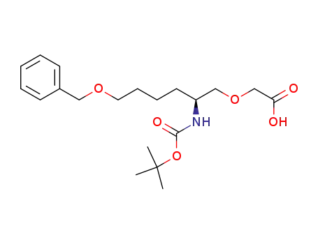Molecular Structure of 1166394-94-0 (Acetic acid, 2-[[(2S)-2-[[(1,1-dimethylethoxy)carbonyl]amino]-6-(phenylmethoxy)hexyl]oxy]-)