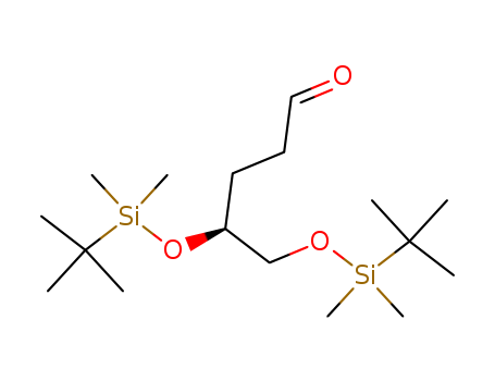 Molecular Structure of 196080-29-2 (Pentanal, 4,5-bis[[(1,1-dimethylethyl)dimethylsilyl]oxy]-, (4S)-)