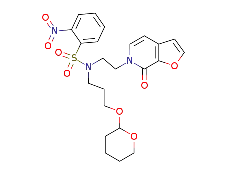 2-nitro-N-[2-(7-oxo-7H-furo[2,3-c]pyridin-6-yl)ethyl]-N-[3-(tetrahydropyran-2-yloxy)propyl]benzenesulfonamide