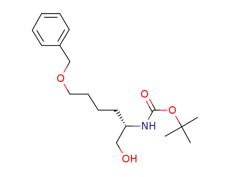 Molecular Structure of 1079209-06-5 (Carbamic acid, N-[(1S)-1-(hydroxymethyl)-5-(phenylmethoxy)pentyl]-, 1,1-dimethylethyl ester)